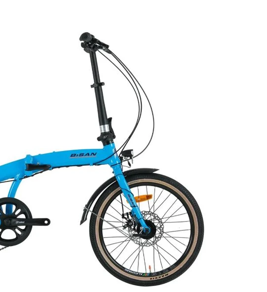 Bisan FX3 600 Acera 9 Vites Katlanır Bisiklet Mavi Siyah - Resim 2