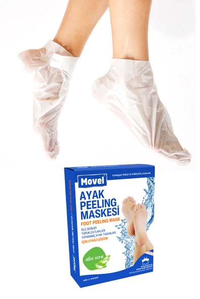 MOVEL Ayak Peeling Maskesi Çorap Tipi Ölü Derileri Soyan Peeling Çorabı Yüz Temizleyici Tonik Hediyeli - 3
