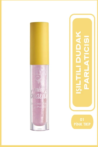 GOLDEN ROSE Miss Beauty Diamond Shine 3Dlip.No:01Pink Trip