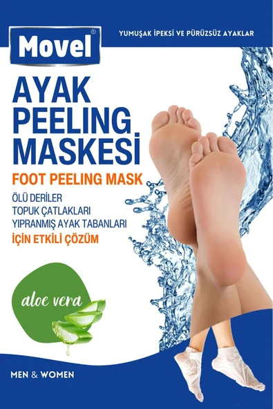 MOVEL Ayak Peeling Maskesi Çorap Tipi Ölü Derileri Soyan Peeling Çorabı Yüz Temizleyici Tonik Hediyeli