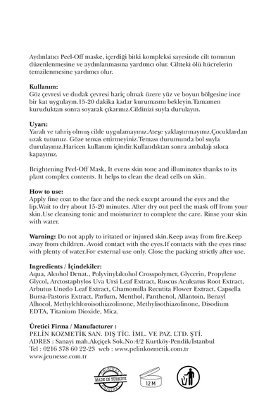 JEUNESSE Soyulabilir Gümüş Maske Peel Off Silver Mask 150 Ml. - Resim 4