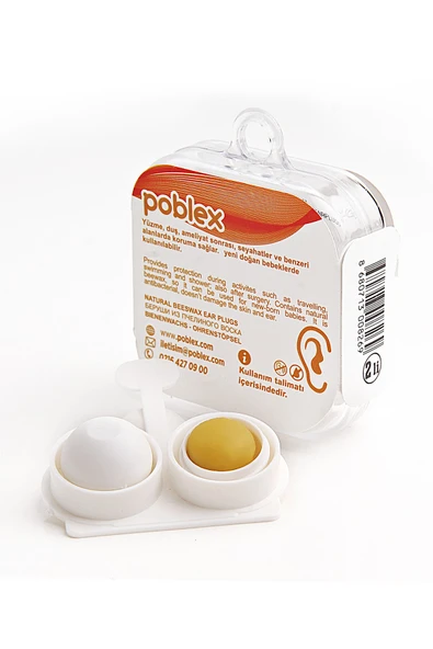 POBLEX Naturel Balmumu Kulak Tıkacı 1 Çift (2 ADET) Kutulu - 2