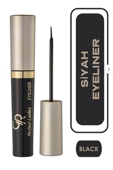 GOLDEN ROSE Perfect Lashes Black Eyeliner - Siyah Likit Dipliner