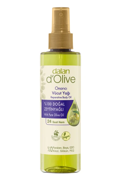 DALAN D'olive %100 Zeytinyağlı Onarıcı Vücut Yağı 200 ml