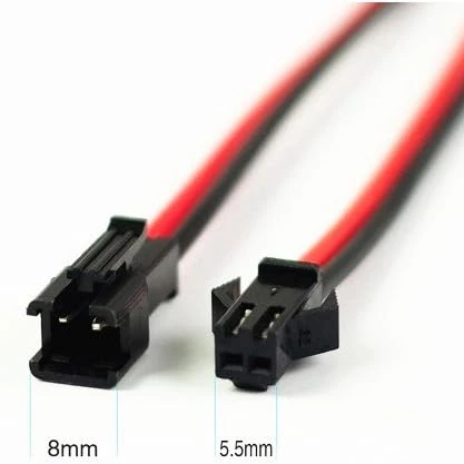 JST SM 2 Pin Kablolu Konnektör Seti  - 22AWG 20cm - Resim 4