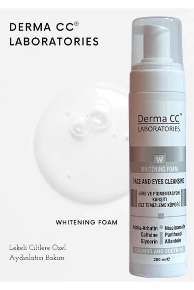 DERMA CC LABORATORIES Derma Cc Whıtenıng Foam Face And Eyes Cleansıng - Leke Karşıtı Cilt Bakım Köpüğü 200 ml - 2