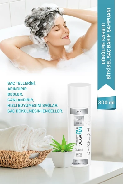 VOGAMI Saç Dökülme Karşıtı Güçlendirici Bakım Şampuanı + Bitkisel Saç Bakım Maskesi - 3