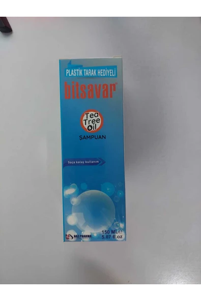 NAZ PHARMA Bit şampuanı Tea Tree Oil 150 ml plastik tarak hediyeli