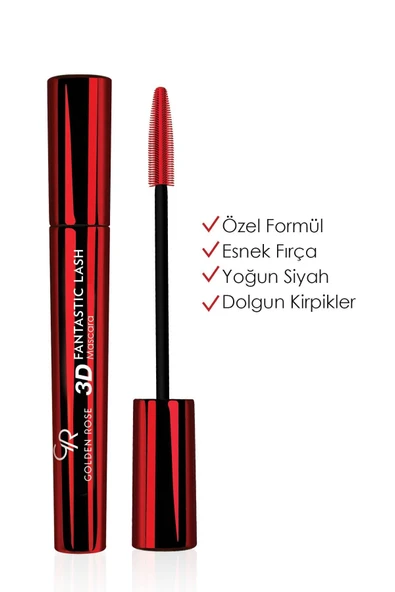 GOLDEN ROSE Siyah Maskara - 3d Fantastic Lash Mascara 8691190067601 - 4