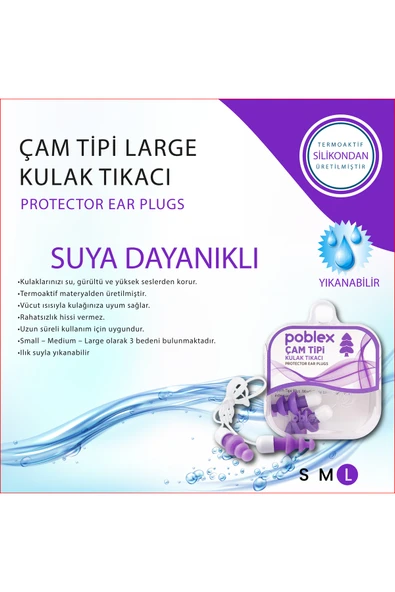 POBLEX Çam Tipi Kulak Tıkacı - Large - 3