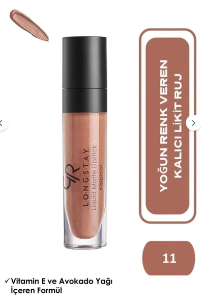 GOLDEN ROSE Longstay Liquid Matte Lipstick No:11 ürün görseli
