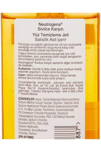 NEUTROGENA Visibly Clear Sivilce Karşıtı Yüz Temizleme Jeli 200 ml - 4