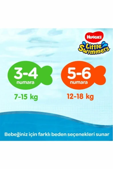 HUGGİES Littte Swimmers Mayo Bebek Bezi 12-18 Kg 11'li - 7