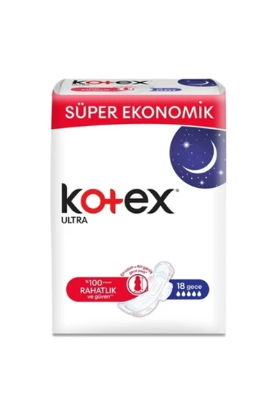 KOTEX Hijyenik Ped Ultra Gece 16'lı