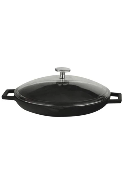 YUVARLAK KIZARTMA TAVA ÇAP 30 CM CAM KAPAK ürün görseli