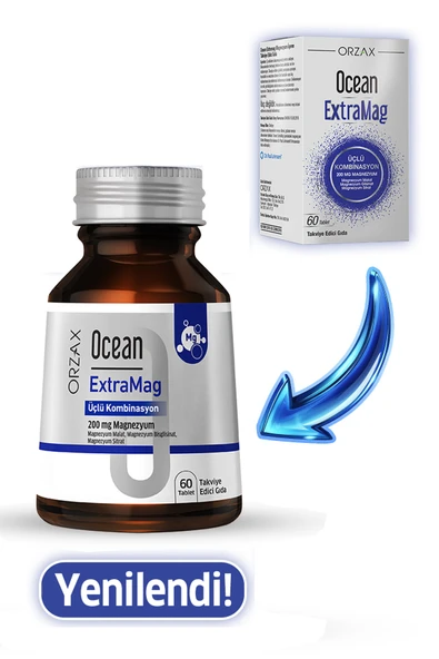 OCEAN Extramag 200 Mg Magnezyum Içeren Takviye Edici Gıda 60 Tablet ürün görseli