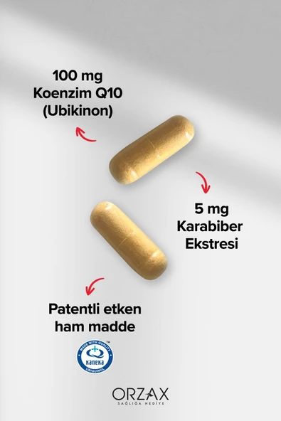 OCEAN Orzax Koenzim Q10 100mg 30 Kapsül - Resim 3
