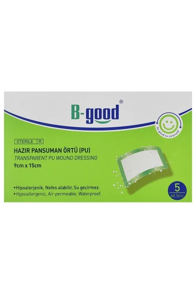 B-GOOD Hazır Pansuman Örtü 9x15 cm 5'li