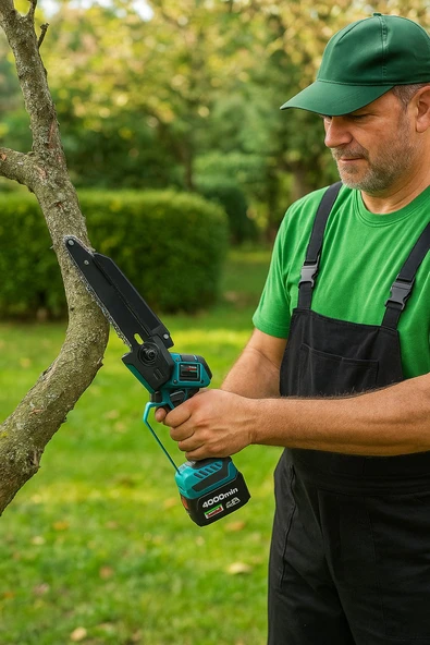 Germany Style Kömürsüz Otomatik Yağlama 40 mm Makas Budama Testeresi Dal Budama İkili Set - 3