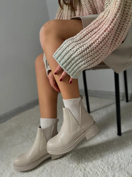 Stato - Bej Renk Bağcıksız Kadın Bot - Resim 7