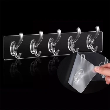 6'lı Şeffaf Askılık 3 Adet