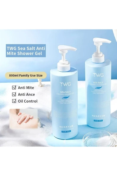 TWG Anti Mite Deniz Tuzu Duş Jeli 800ml - 4