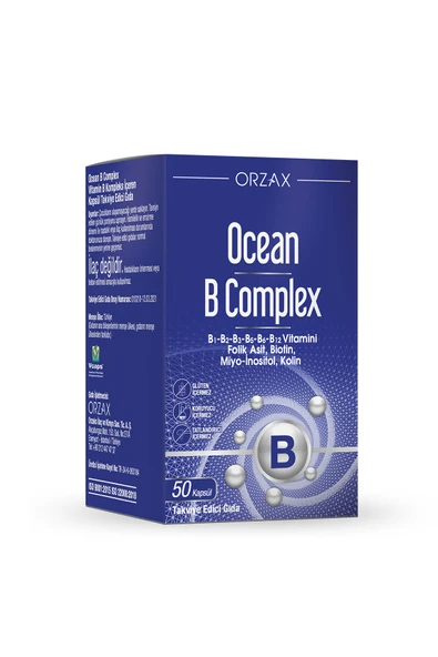 OCEAN B Complex 50 Kapsül Takviye Edici Gıda - Resim 8