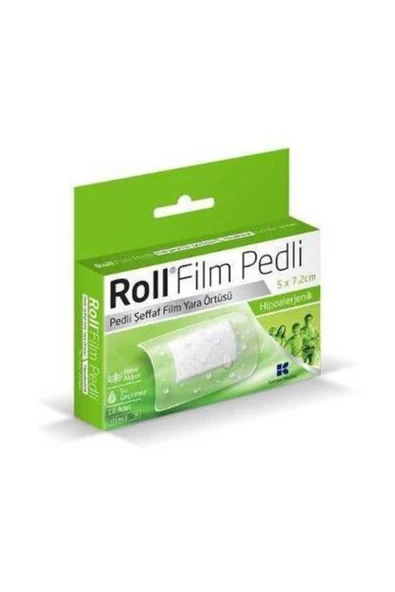 ROLL Film Pedli - Steril - Su Geçirmez - Yara Sargısı- Hipoalerjenik - 10 Adet 5x7,2cm.