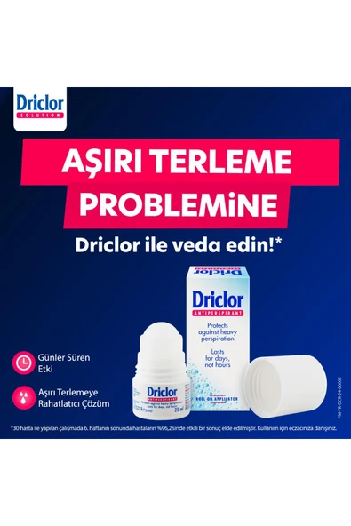 DRİCLOR Aşırı Terleme Önleyici Antiperspirant Roll-On 20ml ürün görseli