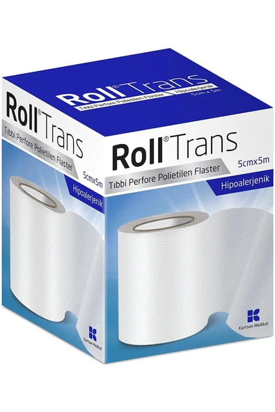 ROLL Trans Tıbbi Perfore Polietilen Flaster Hipoalerjenik 5 Cm X 5 M