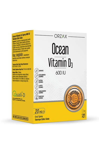 OCEAN Vitamin D3 600IU 20ml Sprey ürün görseli
