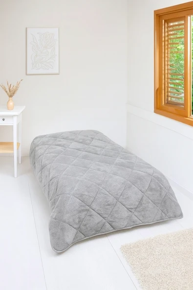 WELSOFT YORGAN TEK KİŞİLİK 155*220 YORGAN-Gri