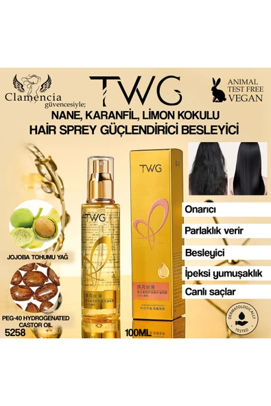 TWG Parfüm Özlü Saç Yatıştırıcı Yağ Spreyi 100ml - 1