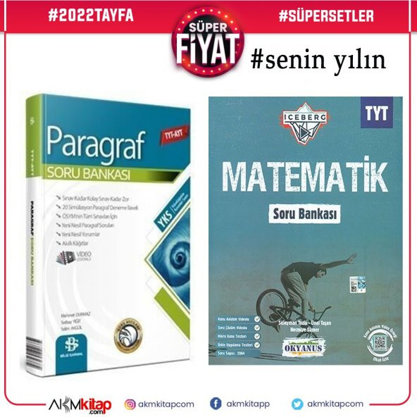 TYT Bilgi Sarmal Paragraf ve Okyanus Iceberg Matematik Soru Bankası 2 Kitap Set