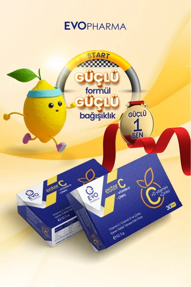 EVOPHARMA C-d-çinko 30 Tablet | Ester C Vitamini, D Vitamini Ve Çinko - Resim 6