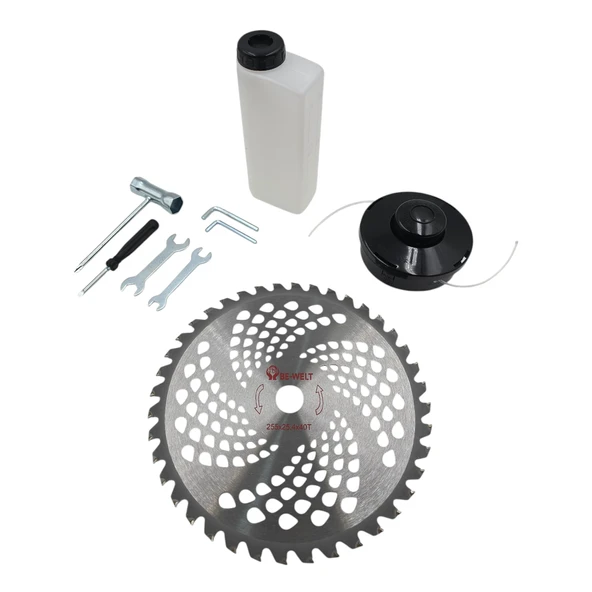 Fixonic Be-Welt BHD00379 Benzinli 52cc Tekerlekli Tırpan/Ot Çim Biçme - Resim 2