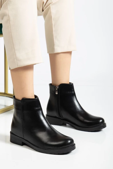 165-204 Siyah Yanki Günlük Kadın Bot - 2