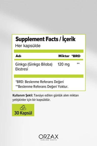 OCEAN Ginkgo Biloba 30 Kapsül - Resim 2