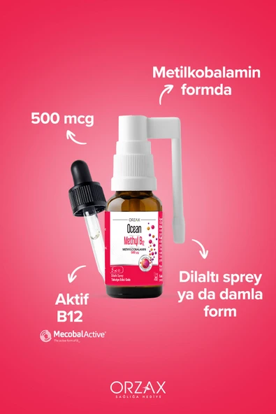 OCEAN Methyl B12 500mcg Spry 5m - Resim 3