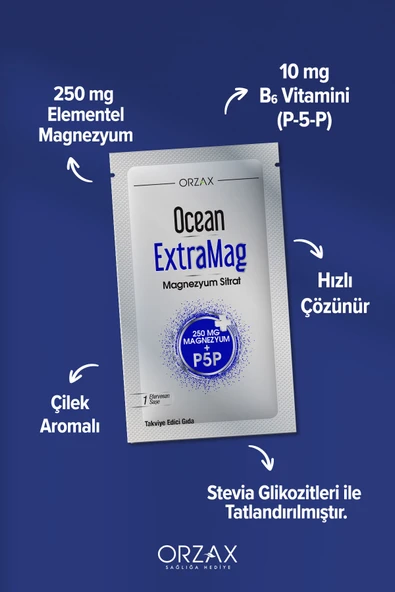 OCEAN Extramag Magnezyum Sitrat 30 Saşe - Resim 3