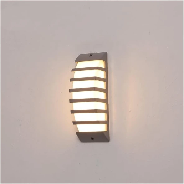 Elektrikle Çalışır, 12 Watt, 3200 Kelvin Gün Işığı Ledli IP65 İç ve Dış Mekan, Bahçe, Balkon Apliği - Resim 2