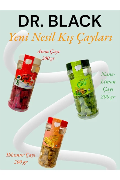 DR.BLACK Dr. Black Bitkisel Ihlamur Atom Çayı 200 gr - 2