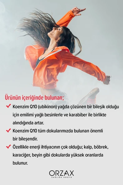 OCEAN Orzax Koenzim Q10 100mg 30 Kapsül - Resim 4