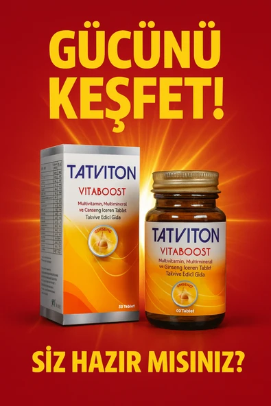 TATVİTON Vitaboost Multivitamin 30 Tablet (YENİ METAL KAPAK S.K.T 11/2027) ürün görseli