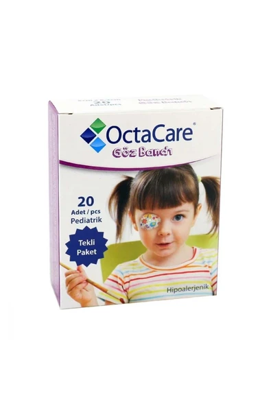 OCTACARE Pediatrik Göz Bandı (kız) 5cm X 6.2cm 20'li