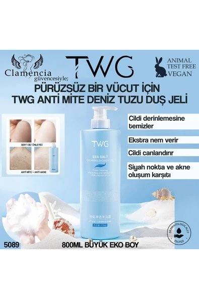 TWG Anti Mite Deniz Tuzu Duş Jeli 800ml
