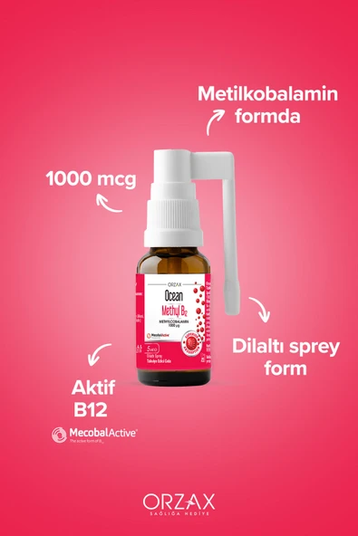 OCEAN Methyl B12 1000mcg 5ml Sprey - Resim 3
