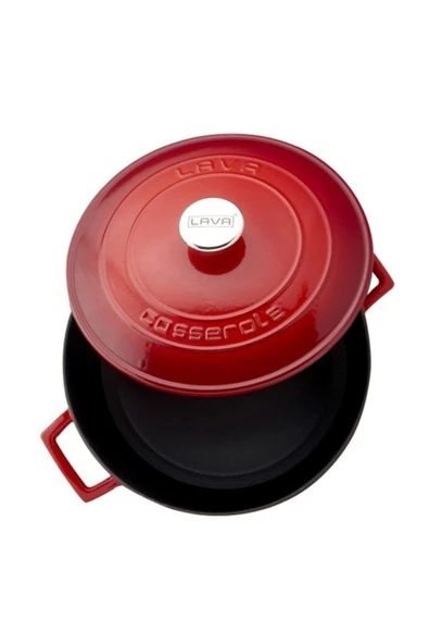 YUVARLAK TENCERE Ç28 FOLK KIRMIZI	.LVYTC28K1R - Resim 3