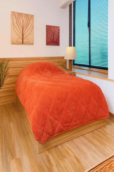WELSOFT YORGAN TEK KİŞİLİK 155*220 YORGAN-Turuncu