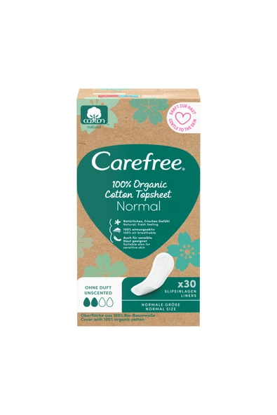 CAREFREE Organik Günlük Ped Normal 30'lu